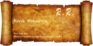 Renk Roberta névjegykártya